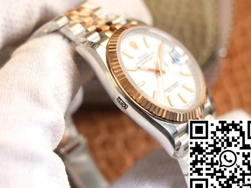 Rose Factory EW Datejust M126231-0017 Dial White Rolex Gold 0311